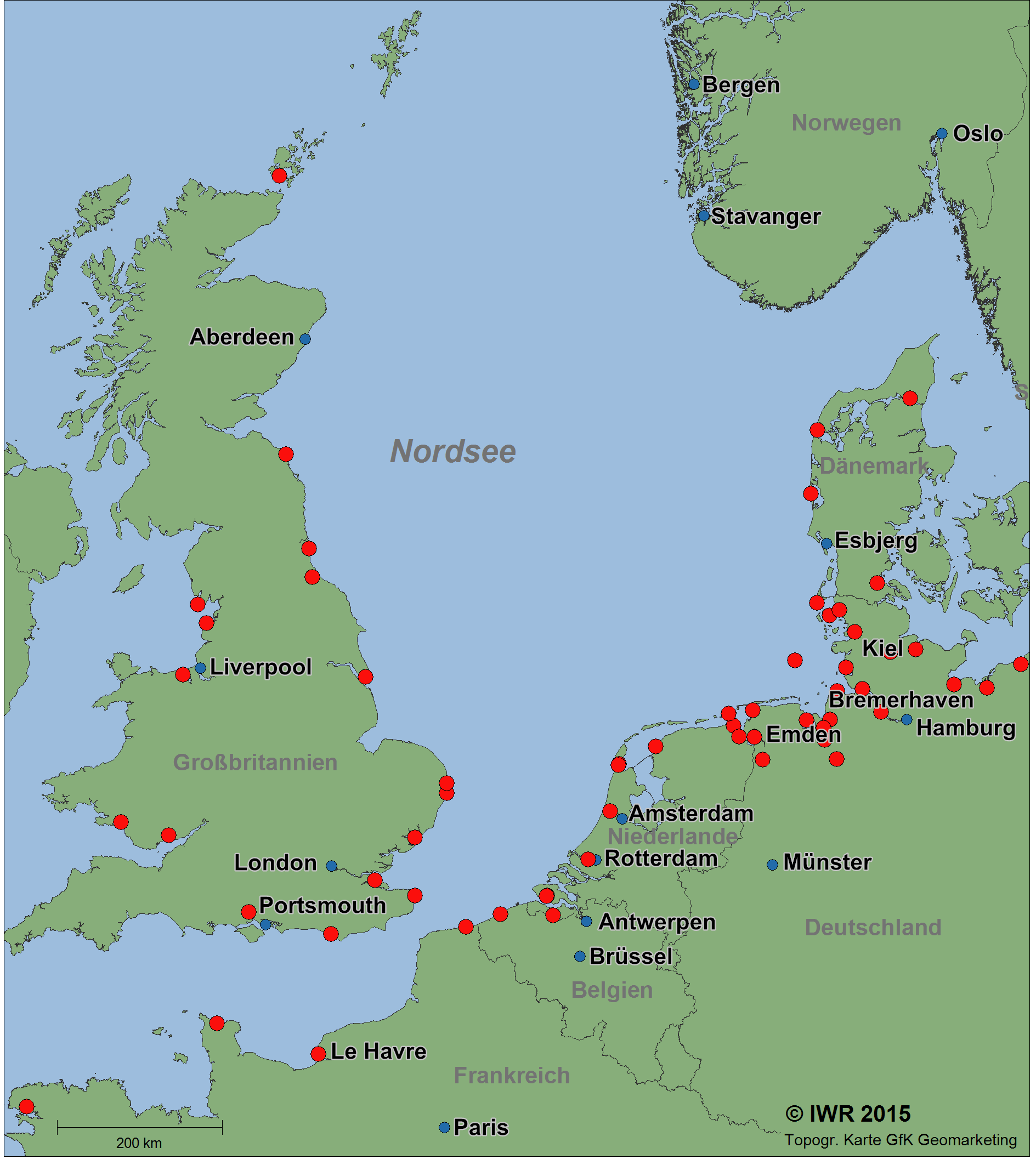 Karte Offshore Europa 2015 Haefen Punkt